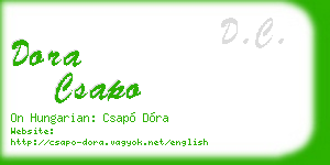 dora csapo business card